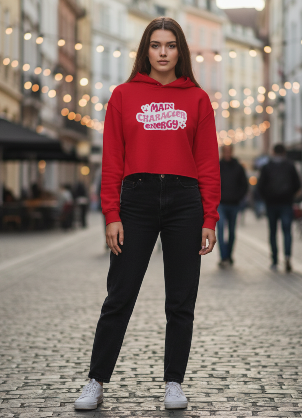 Main Character Energy Crop Hoodie