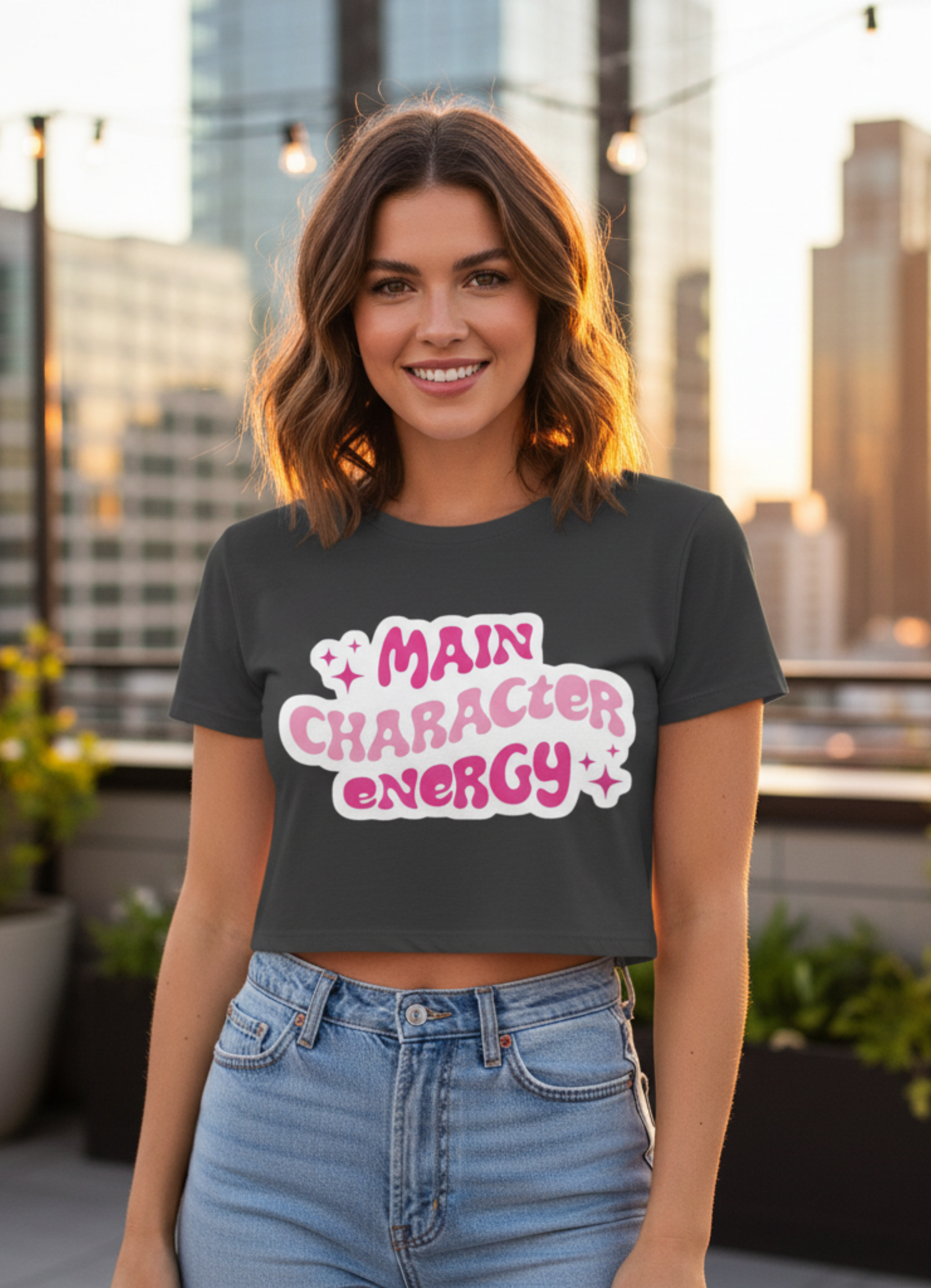 Main Character Energy Crop Top
