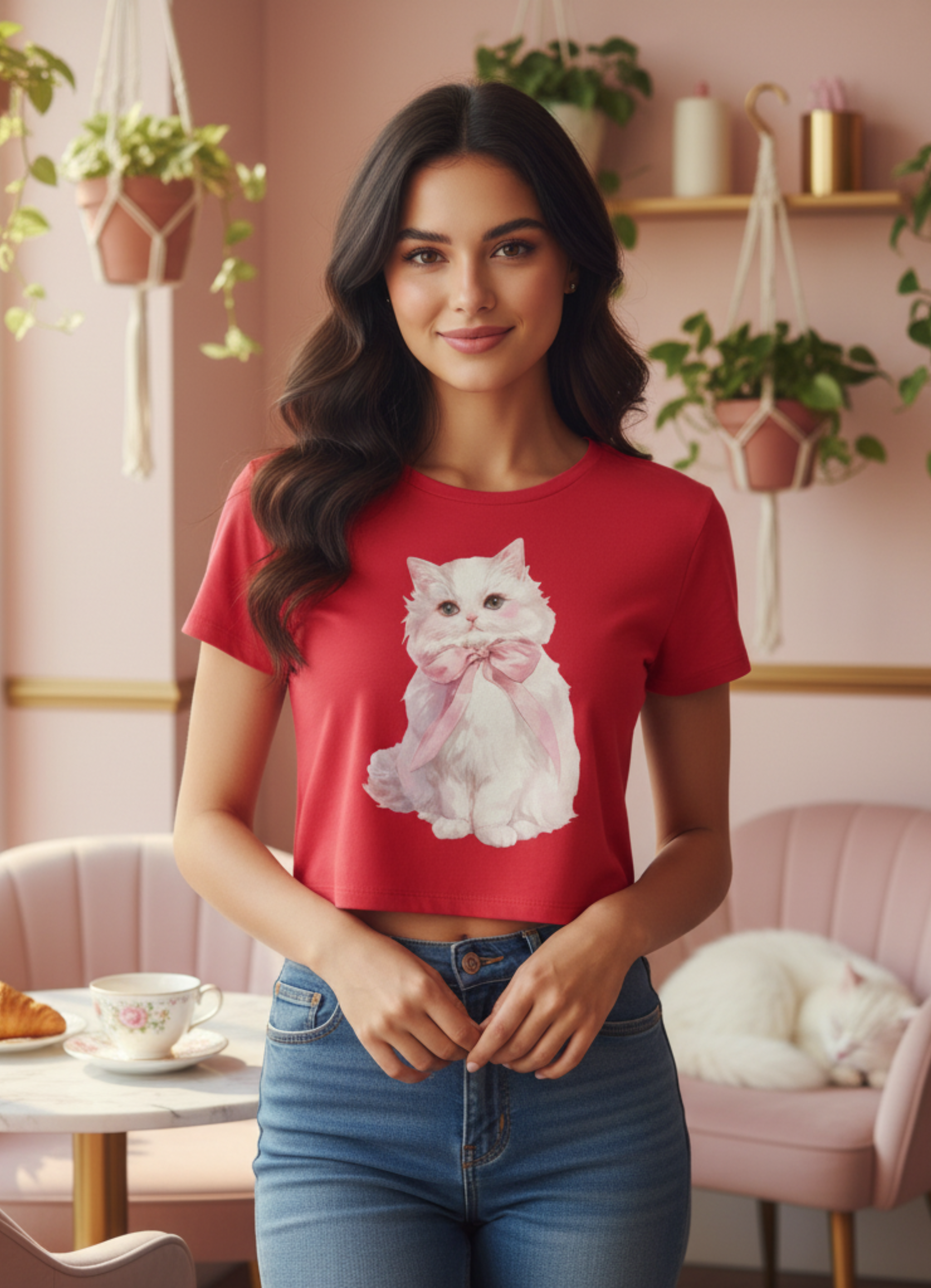Cutest Cat Crop Top