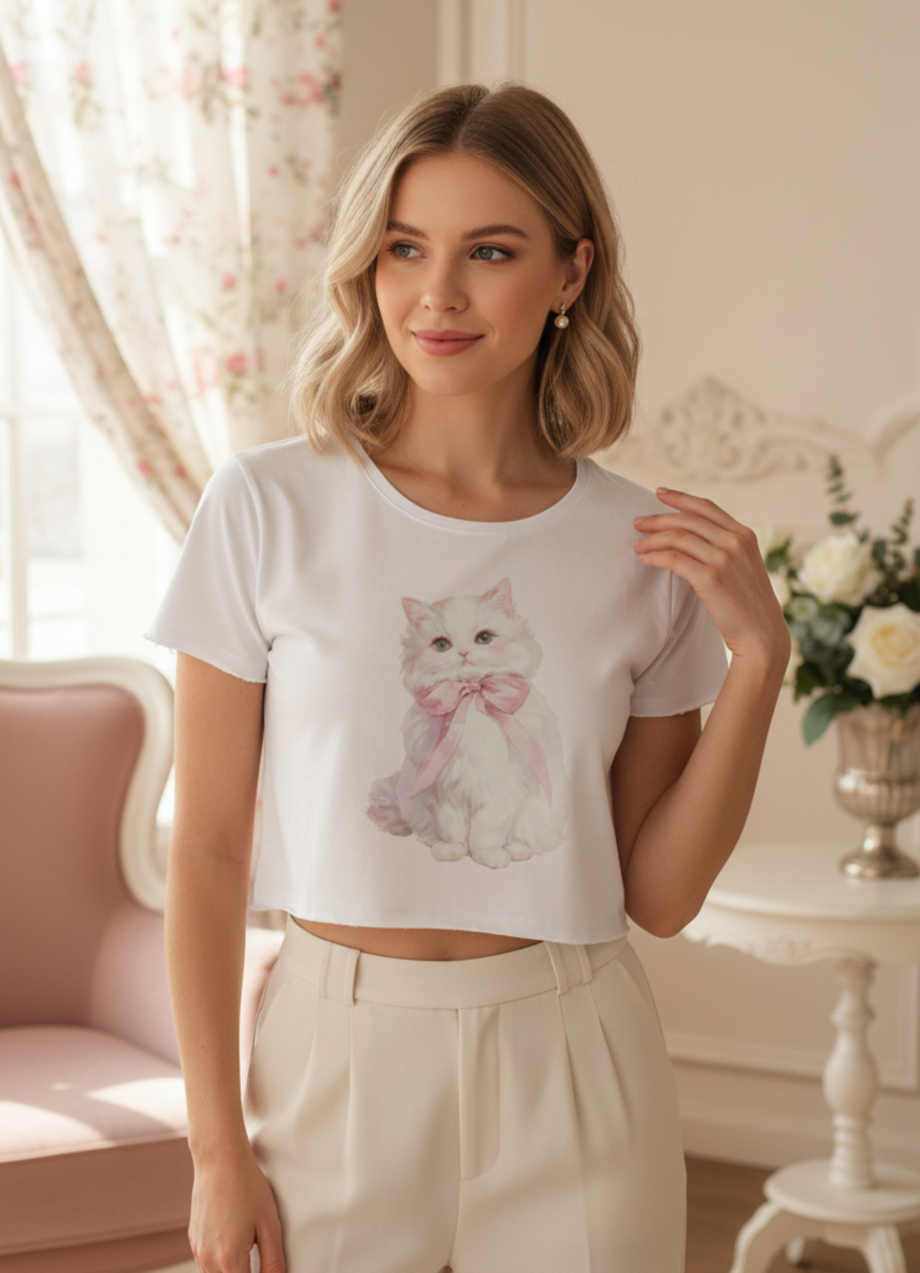 Cutest Cat Crop Top